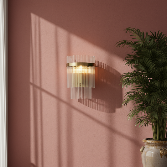 antique-brass-and-glass-rod-wall-light-the-farthing-3