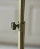 Antique Brass & Opal Glass Floor Lamp - The Farthing