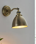 Antique Brass Dome Wall Light - The Farthing