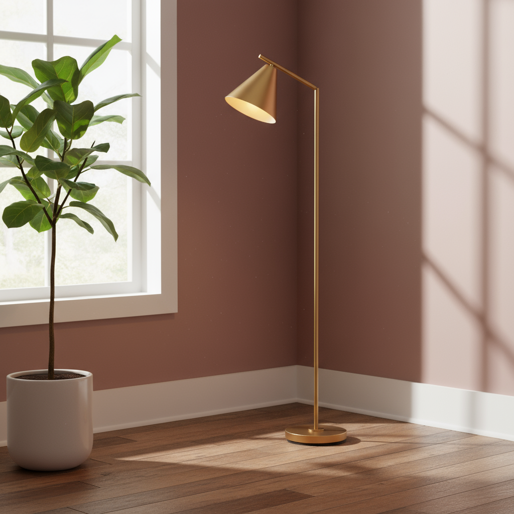 Antique Brass Task Floor Light