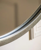 Antique Silver Round Wall Mirror - The Farthing