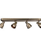 Antiqued Brass 4 Bar Ceiling Light - The Farthing