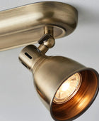 Antiqued Brass 4 Bar Ceiling Light - The Farthing