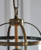 Antiqued Brass and Glass Portland Pendant Light - The Farthing