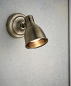 Antiqued Brass Wall Light - The Farthing