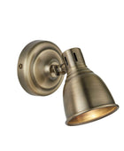 Antiqued Brass Wall Light - The Farthing