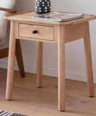 Arendal Oak Side Table with Single Drawer - The Farthing