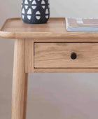 Arendal Oak Side Table with Single Drawer - The Farthing
