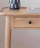 Arendal Oak Side Table with Single Drawer - The Farthing