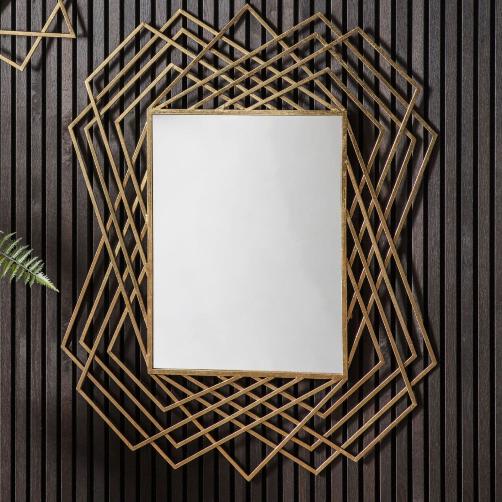 Art Deco Distressed Gold Gatsby Wall Mirror - The Farthing