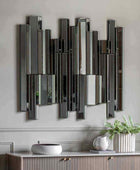 Art Deco Inspired Bevelled Abstract Panels Wall Mirror - The Farthing