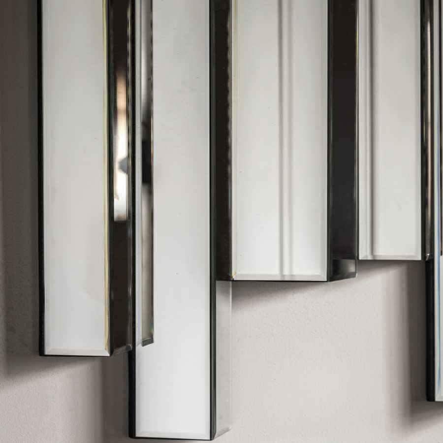 Art Deco Inspired Bevelled Abstract Panels Wall Mirror - The Farthing