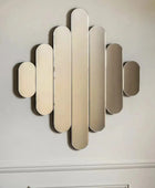 Art Deco Silver Glass Strips Mirror - The Farthing