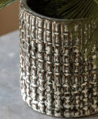 Artificial Green Feather Fern Ceramic Pot - The Farthing