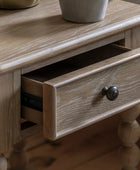 Beaded Edge Oak 1 Drawer Bedside Table - The Farthing