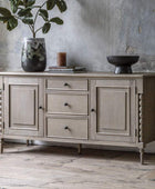 Beaded Edge Oak 2 Door 3 Drawer Sideboard - The Farthing