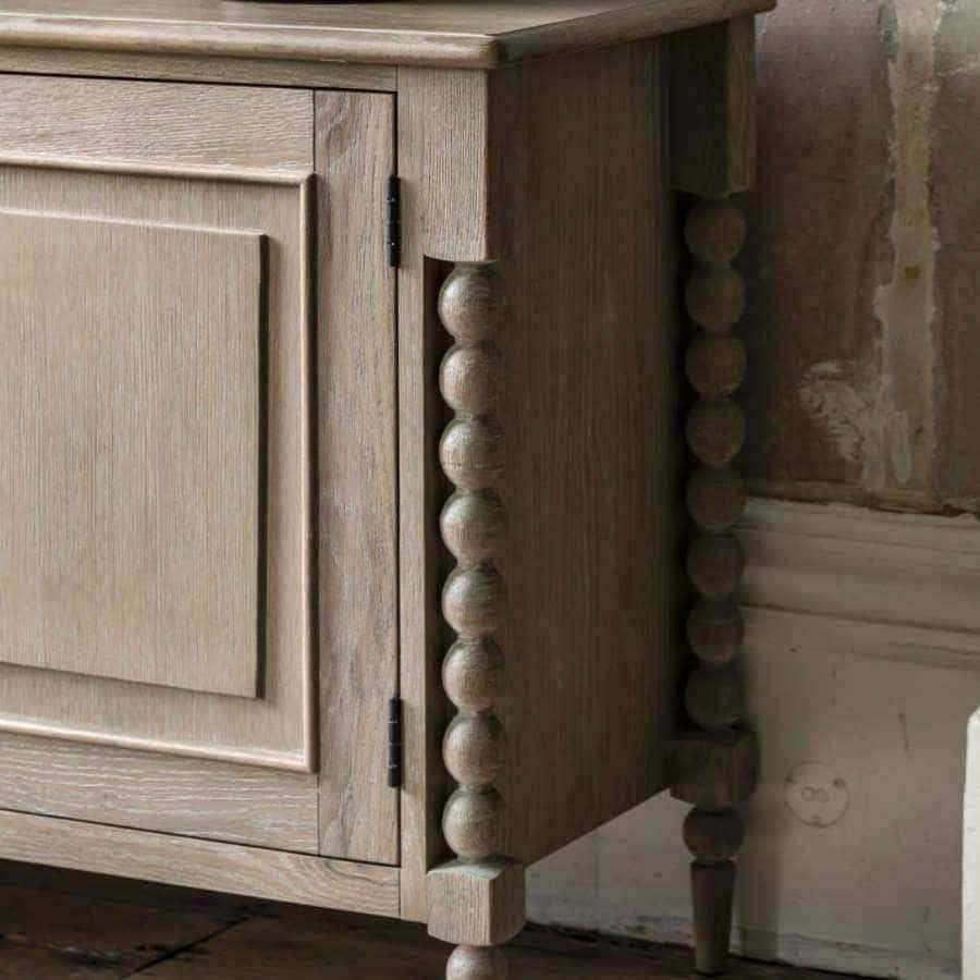 Beaded Edge Oak 2 Door 3 Drawer Sideboard - The Farthing