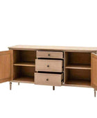 Beaded Edge Oak 2 Door 3 Drawer Sideboard - The Farthing