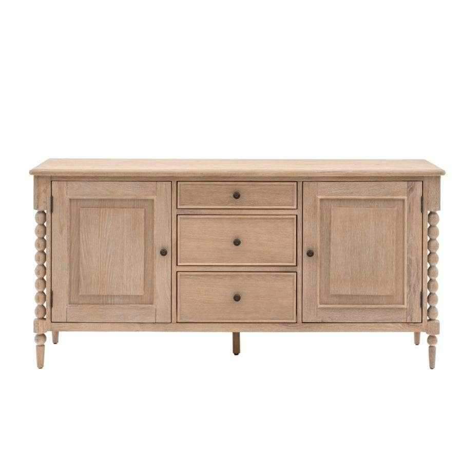 Beaded Edge Oak 2 Door 3 Drawer Sideboard - The Farthing