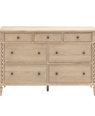 Beaded Edge Oak 7 Drawer Chest of Drawers - The Farthing