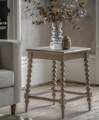 Beaded Edge Oak Side Table - The Farthing