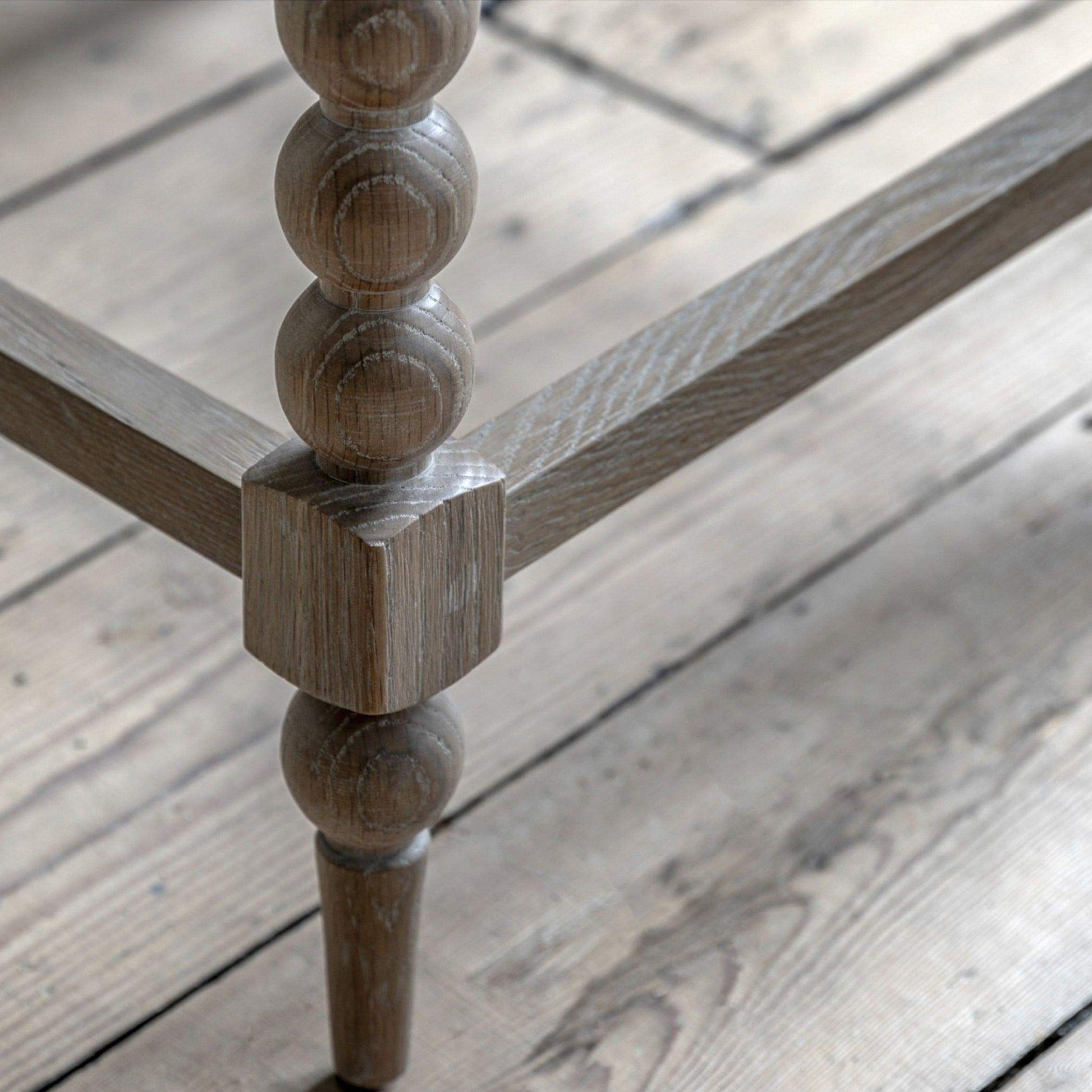 Beaded Edge Oak Side Table - The Farthing