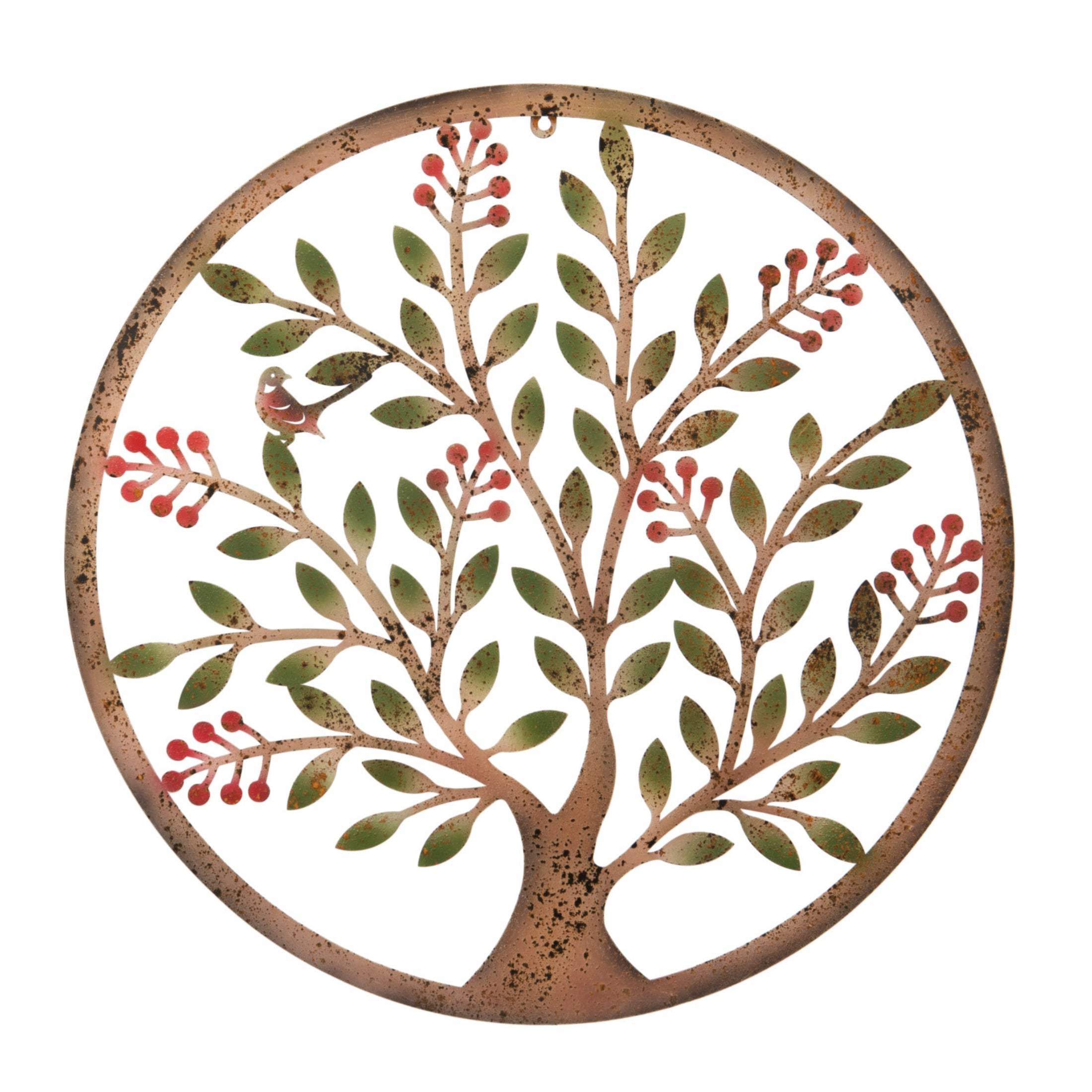 Rustic Metal Tree with Berries Wall Art - The Farthing