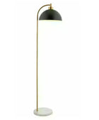 Black & Brass Mable Base Dome Floor Lamp - The Farthing