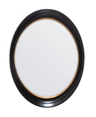 Black & Gold Oval Wall Mirror - The Farthing