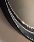 Black & Gold Oval Wall Mirror - The Farthing