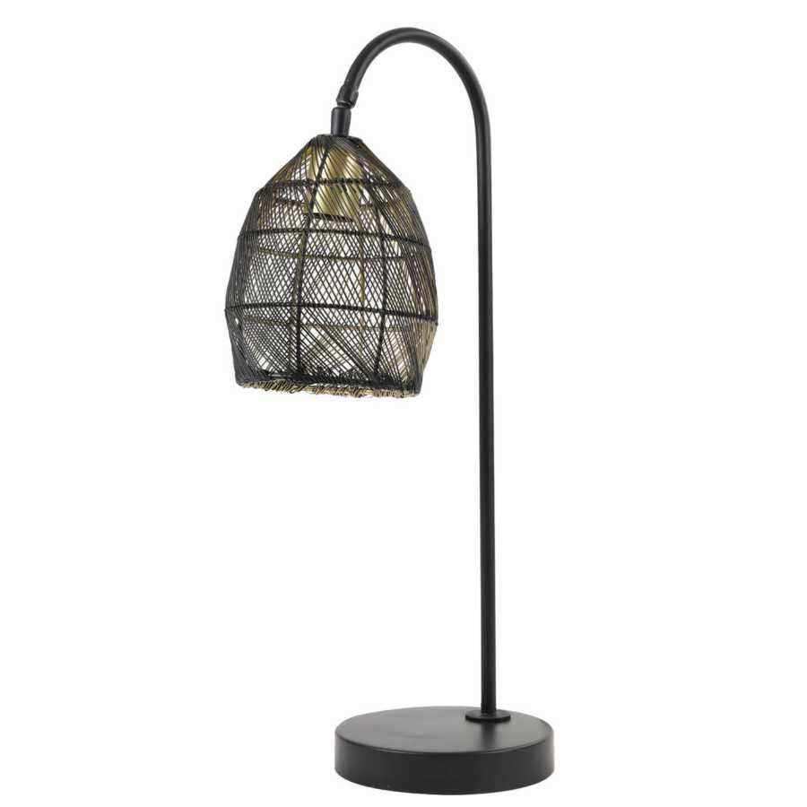 Black & Gold Wire Dome Angle Desk Lamp - The Farthing