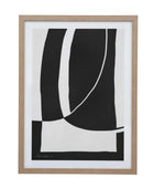 Black & White Abstract Framed Print - The Farthing