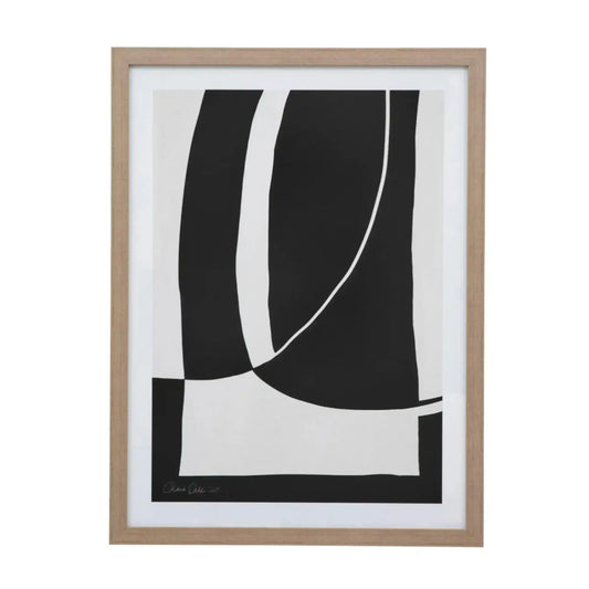 Black & White Abstract Framed Print - The Farthing
