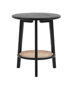 Black Art Deco Inspired Round Side Table - The Farthing