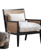 Black Ash with Contrasting Rattan Armchair