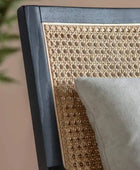 Black Ash with Contrasting Rattan Armchair 2