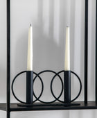 Black Circles Candlestick Holder - The Farthing