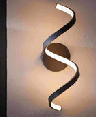 Black Exterior Swirl LED Wall Light - The Farthing