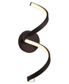 Black Exterior Swirl LED Wall Light - The Farthing