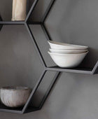 Black Hexagonal Metal Wall Shelf - The Farthing