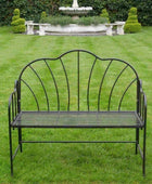 Black Painted Iron Garden Bench - The Farthing