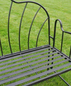 Black Painted Iron Garden Bench - The Farthing