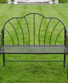 Black Painted Iron Garden Bench - The Farthing