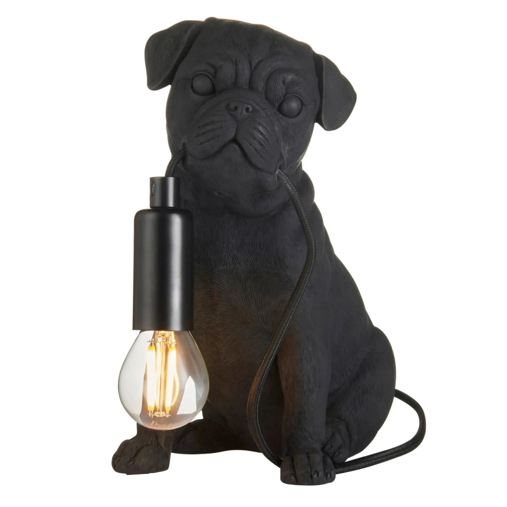 Black Pug Table Lamp - The Farthing