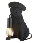 Black Pug Table Lamp - The Farthing