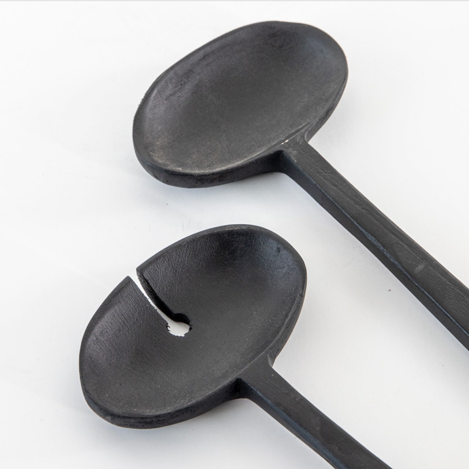 Black Stained Mango Wood Salad Servers - The Farthing