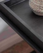 Black Stained Wooden Mid-Century inspired Side Table - The Farthing