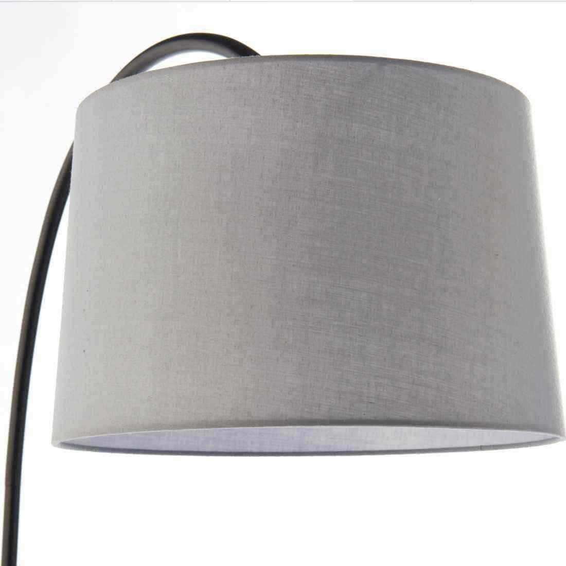 Black Swan Neck and Grey Shade Floor Lamp - The Farthing