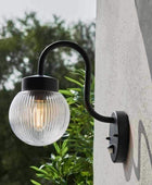 Black Swan Necked Wall Light with PIR sensor - The Farthing