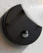 Black Swan Necked Wall Light with PIR sensor - The Farthing